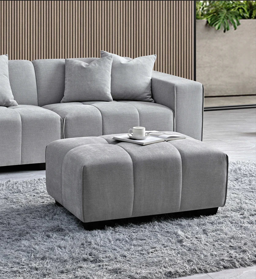 Arkfuture Leonard Left Hand Corner Sofa Group in Cloudy Grey Boucle