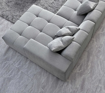 Arkfuture Leonard Right Hand Corner Sofa Group in Cloudy Grey Boucle
