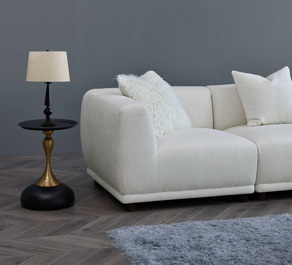 Arkfuture Lottie Modular Corner Sofa in Polar Boucle