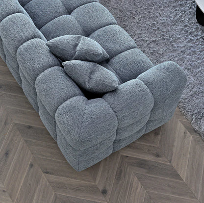 Arkfuture Tribeca Corner Sofa in Iron Boucle Fabric