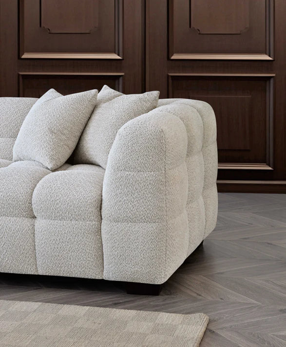 Arkfuture Tribeca Right Hand Corner Sofa in Oatmeal Boucle Fabric