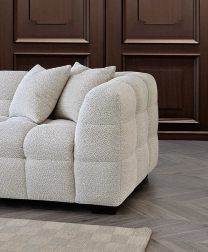 Arkfuture Tribeca Right Hand Corner Sofa in Oatmeal Boucle Fabric