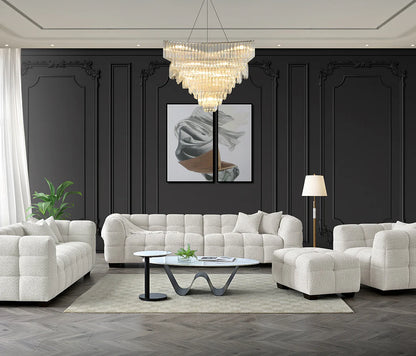 Arkfuture Tribeca Sofa Set in Oatmeal Boucle Fabric