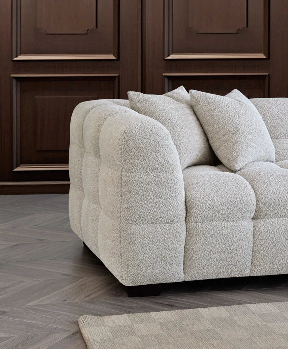 Arkfuture Tribeca Sofa Set in Oatmeal Boucle Fabric