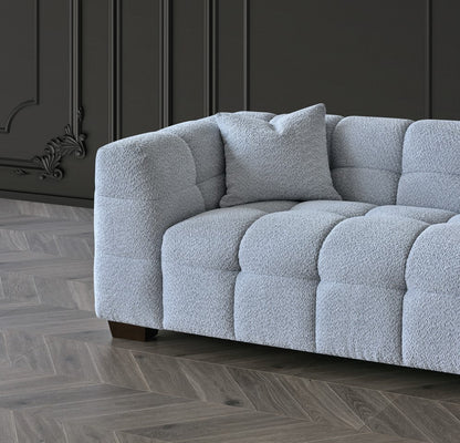 Arkfuture Tribeca Sofa Set in Pearl Boucle Fabric