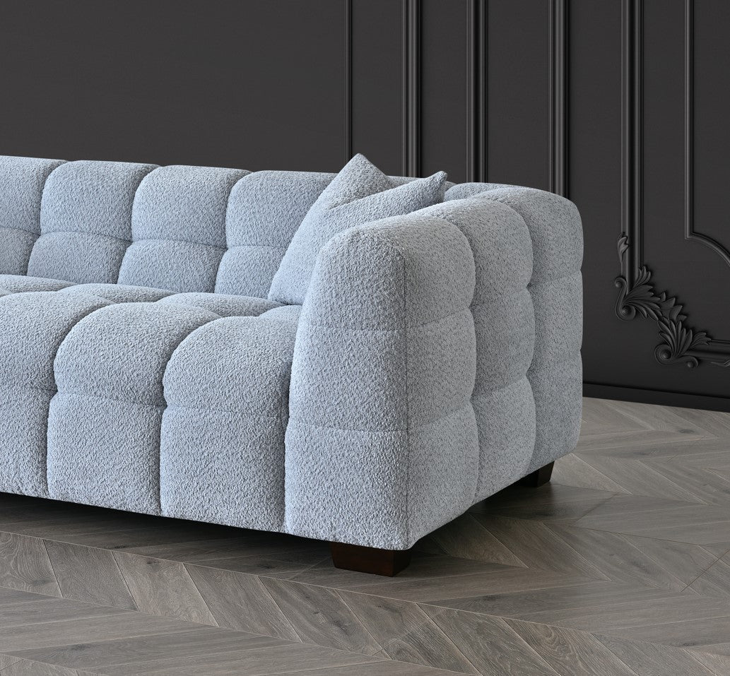 Arkfuture Tribeca Sofa Set in Pearl Boucle Fabric