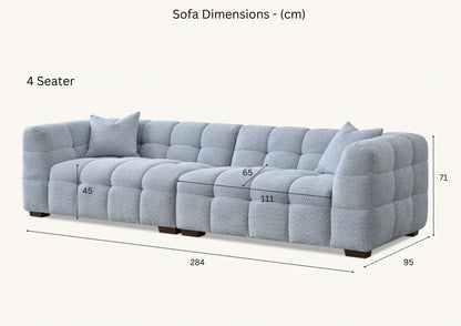 Arkfuture Tribeca Sofa Set in Oatmeal Boucle Fabric