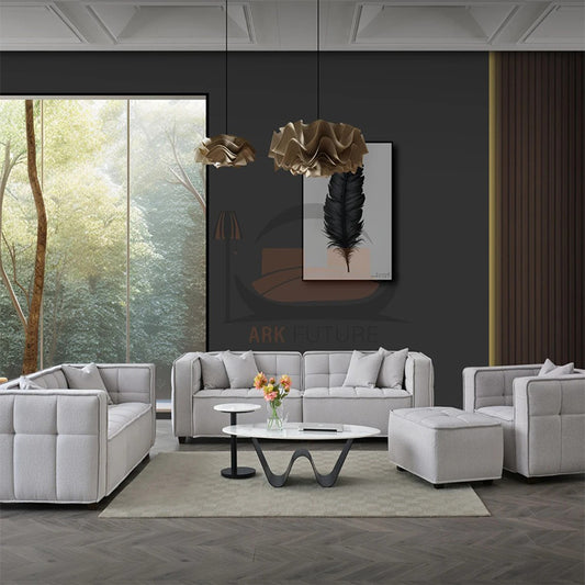 Aluxo Murray Sofa in Putty Boucle Fabric