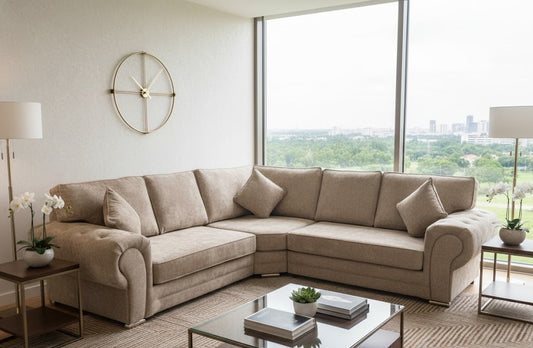 Ariana Luxury Sofa in Plush Velvet Fabric