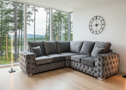 Ashton Chesterfield Sofa in Plush Velvet Fabric