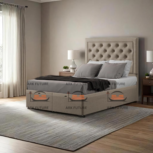 Ottoman Upholstered Storage Bed with Gas Lift – Modern & Durable