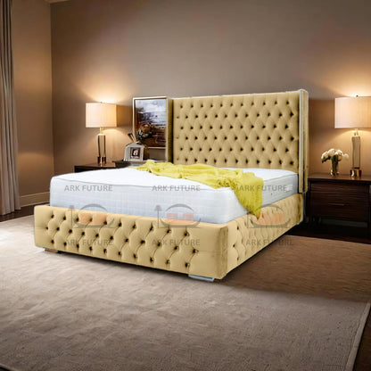 Dino Plush 4-Inch Bed Frame with Winged Headboard