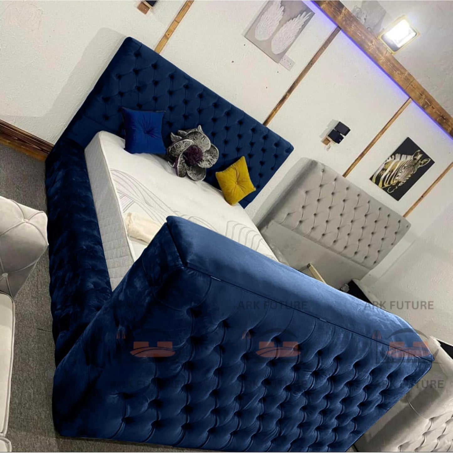 Vero Plush TV Bed Frame – Modern & Comfortable Upholstered Bed