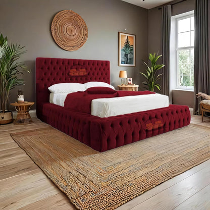 Celeste Upholstered Ottoman Bed Frame with Storage