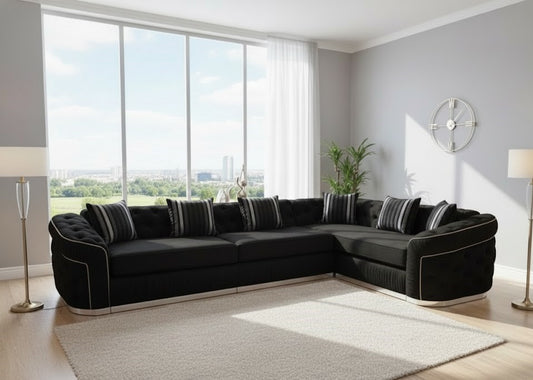 Burks Chesterfield Design Sofa in Plush Velvet