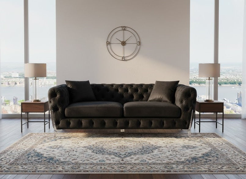 Middlefield Chesterfield 3 Seater Sofa with Deep Button Tufting & Stylish Legs
