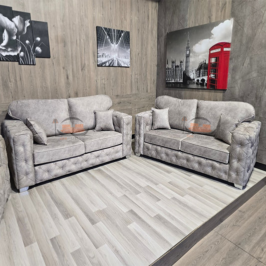 Carlene Chesterfield Design Sofa in Plush Velvet