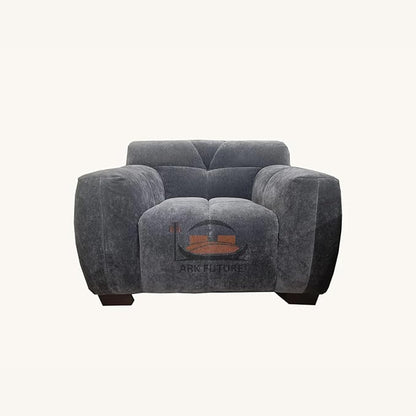 Harlem Sofa Range, Luxurious Steel Velvet Sofa (chair)