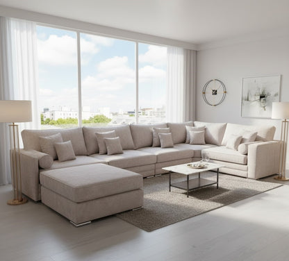 Contempo L Shape Sofa in Plush Velvet Sofa