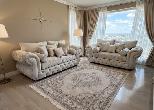 Cory 3 Plus 2 Seater Plush Velvet Sofa