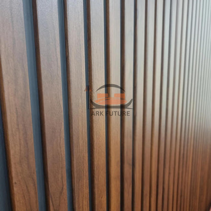 Wood Effect Slatted Acoustic Wall Panels – Set of 14