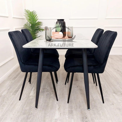 Titus 1.4m  Dining Table – Sintered Stone Top, Modern Design
