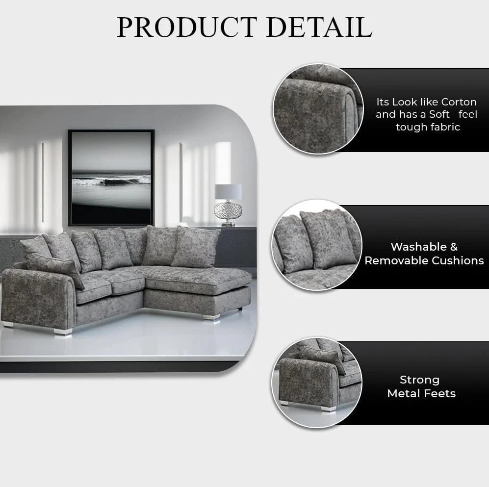 The Dunsford Drift Modern Lounge L-Shaped Sofa