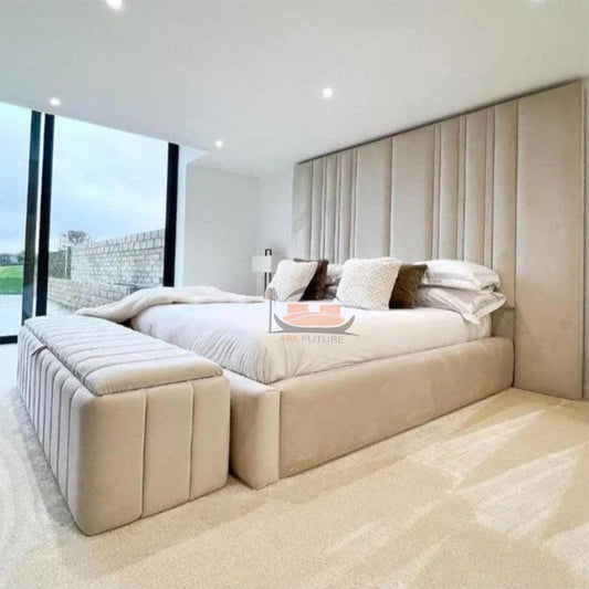Theo Upholstered Bed With Wide Headboard