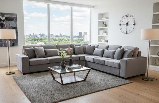 Soho Luxury Corner Sofa In Plush Velvet Fabric