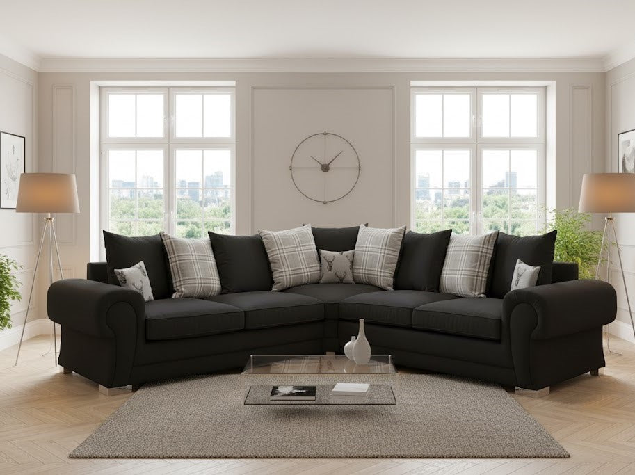 Florence 5 Seater Sofa in Plush Velvet Fabric