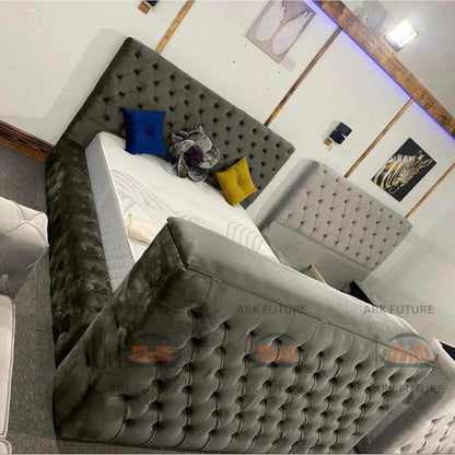 Vero Plush TV Bed Frame – Modern & Comfortable Upholstered Bed