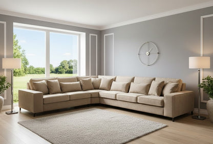 Helen Luxury Corner Sofa With Golden Legs