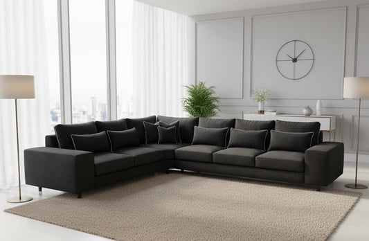 Hertford Plush Velver Fabric Sofa