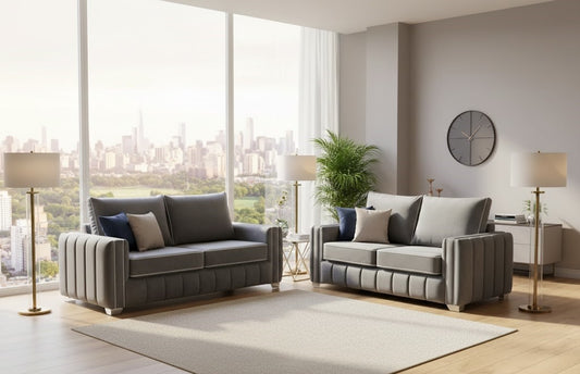 Horizon 3 Plus 2 Seater Sofa in Plush Velvet Fabric