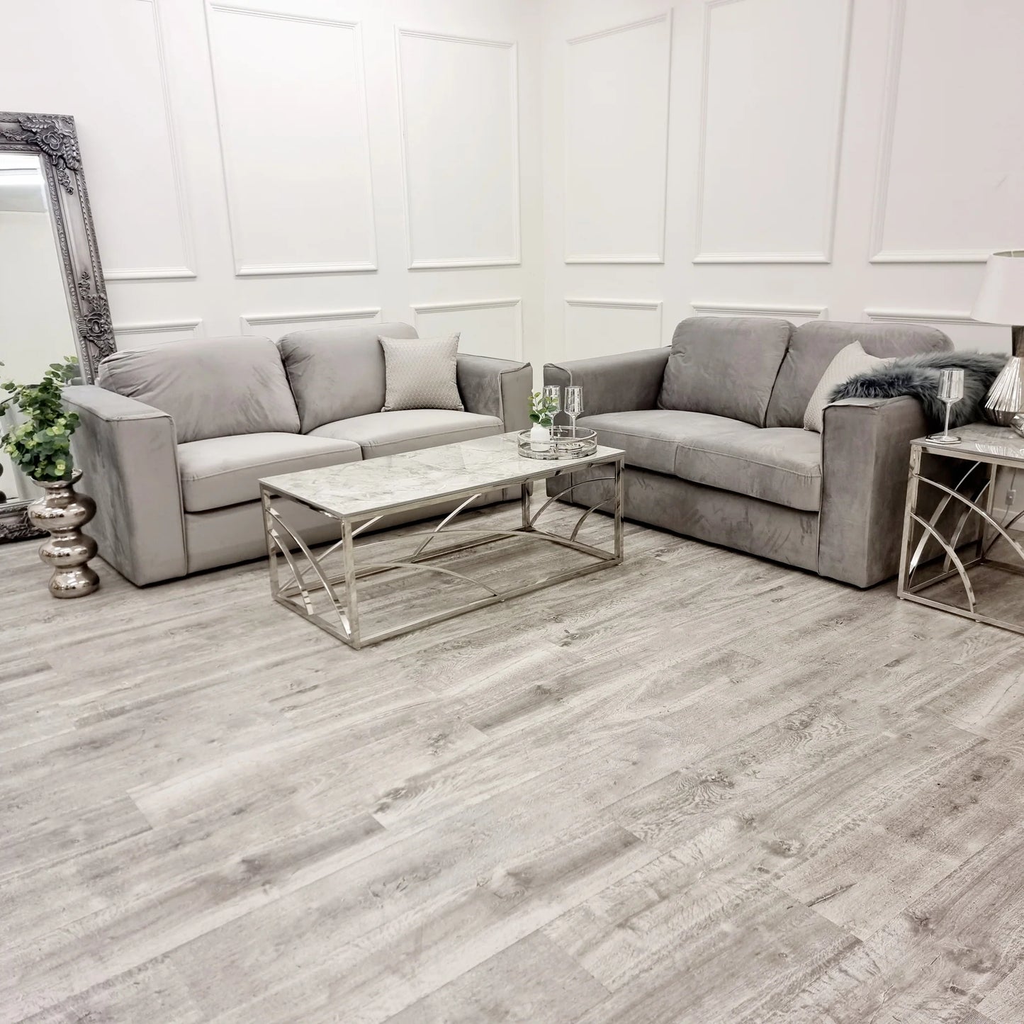 Hudson 3 & 2 Seater Sofa with Fixed Back Cushion