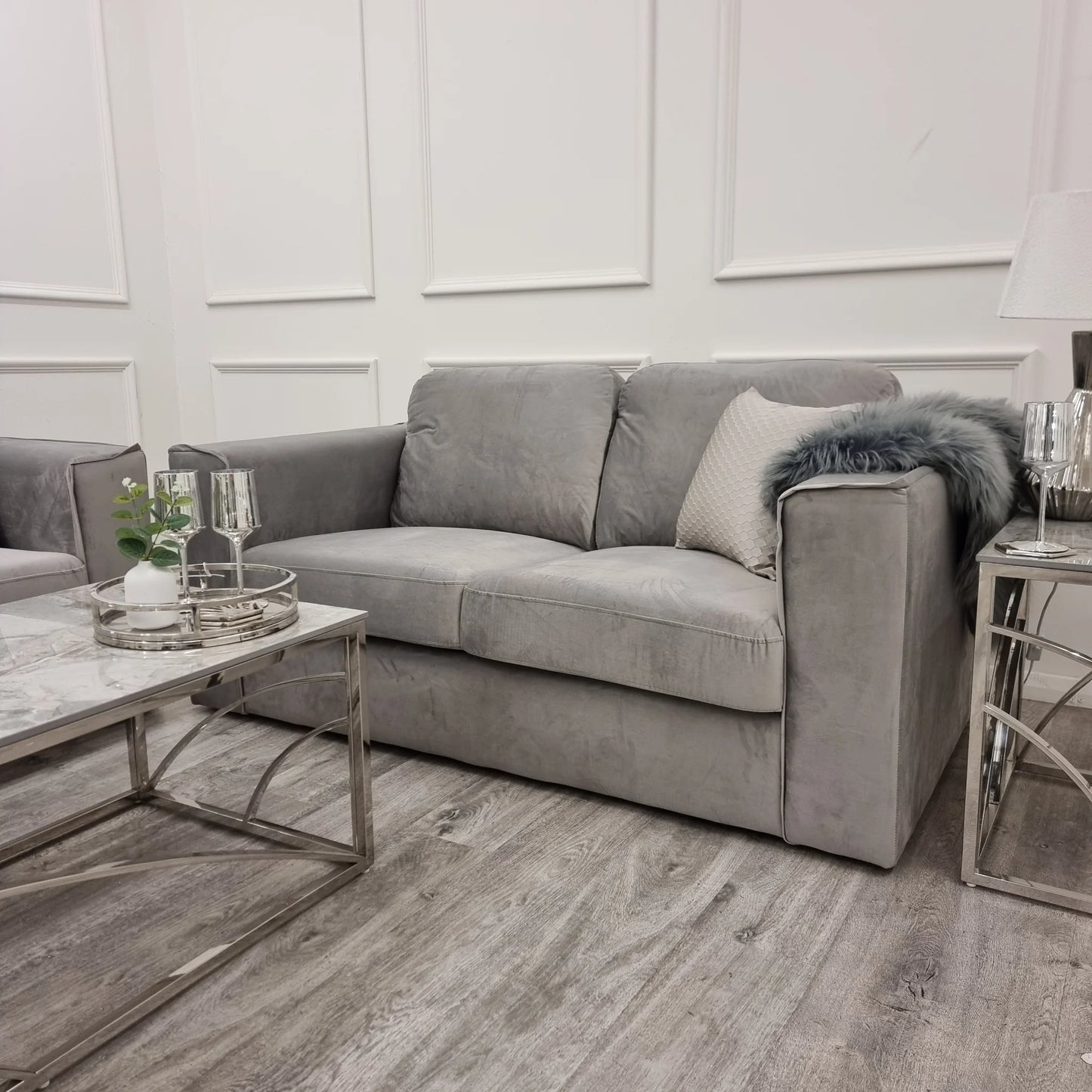 Hudson 3 & 2 Seater Sofa with Fixed Back Cushion