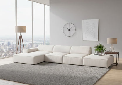 Jodie 5 Seater L Shape Sofa in Left and Right Side Corner in Plush Velvet Fabric