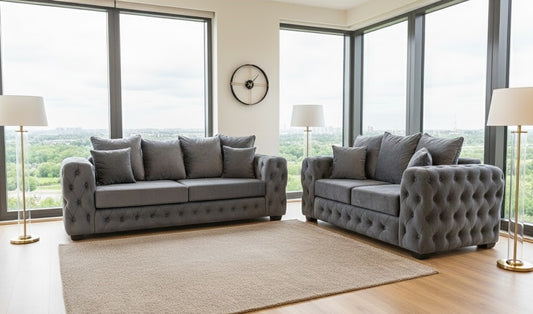 Kington 3 plus 2 Seater Plush Velvet Sofa