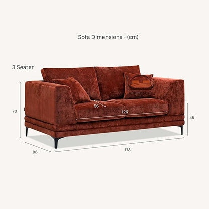 Lenox Modern Velvet Sofa Set Elegant Living Room Furniture(3+2_Seater )