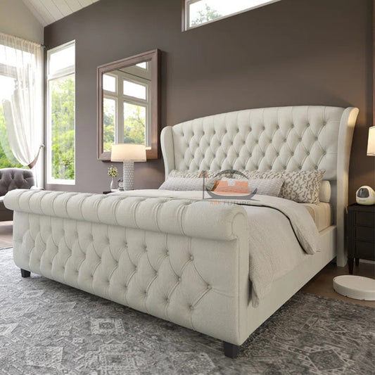 Lucia Wingback Sleigh Bed Frame