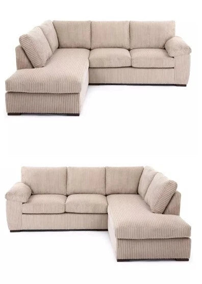 Monty L-Shaped Right-Hand Modern Sofa In Jumbo Fabric