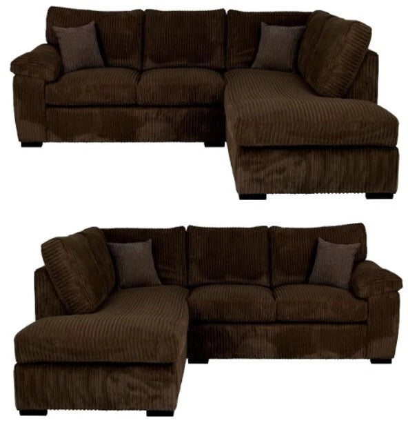 Monty L-Shaped Right-Hand Modern Sofa In Jumbo Fabric