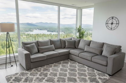 Marvella L Shape Sofa in Plush Velvet Fabric
