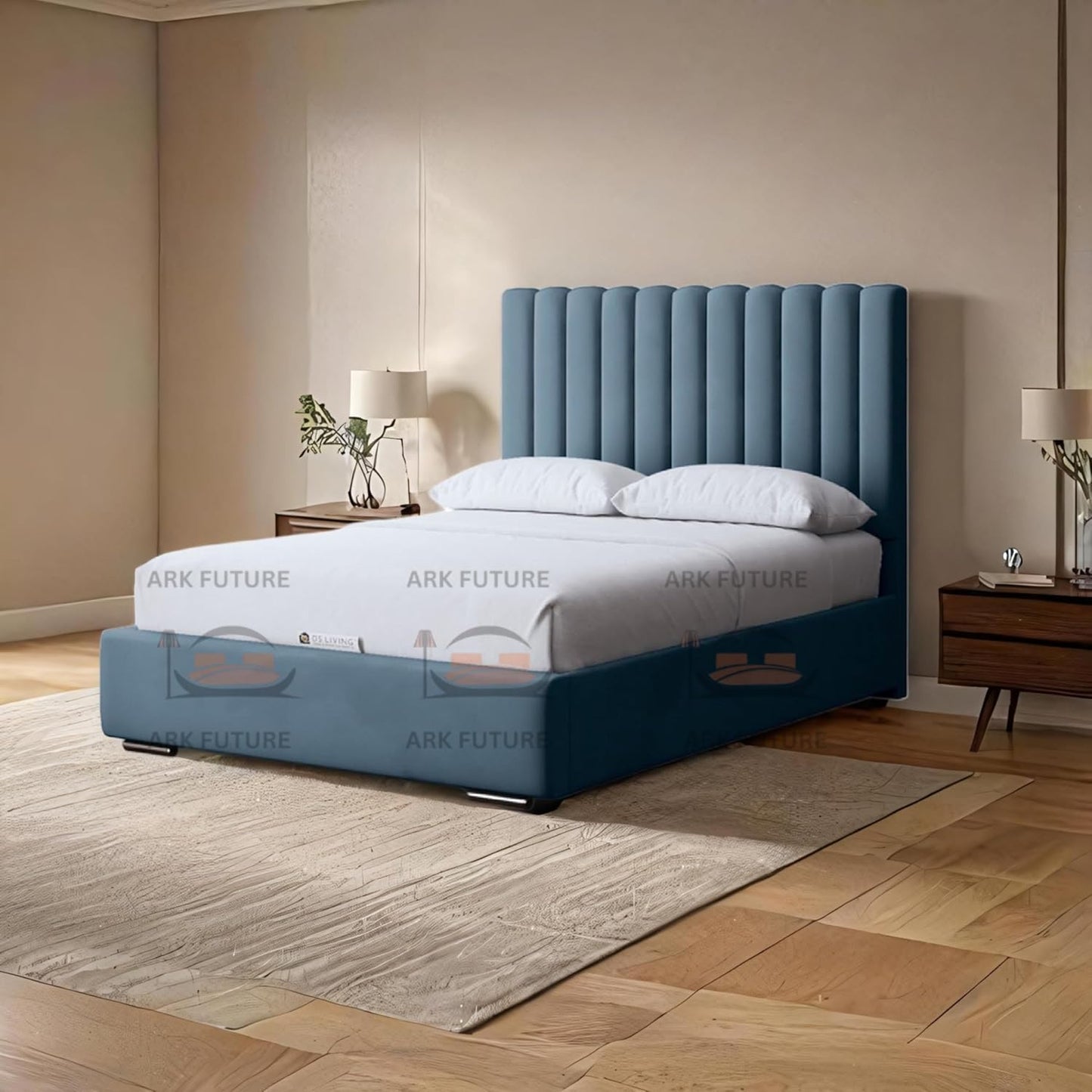 Valencia Panel Bed Frame with Headboard, Modern & Durable Platform for Bedroom