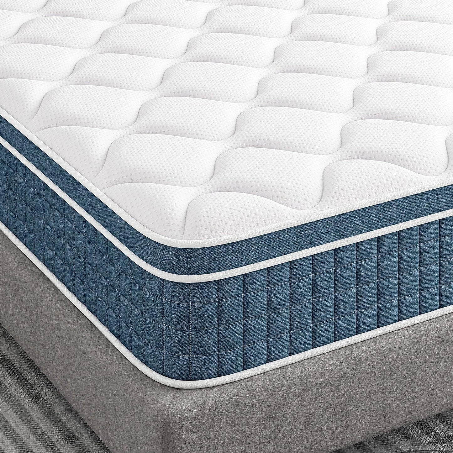 27cm Hybrid Mattress Memory Foam Supportive Sprung 3FT 4FT 4FT6 5FT 6FT King UK