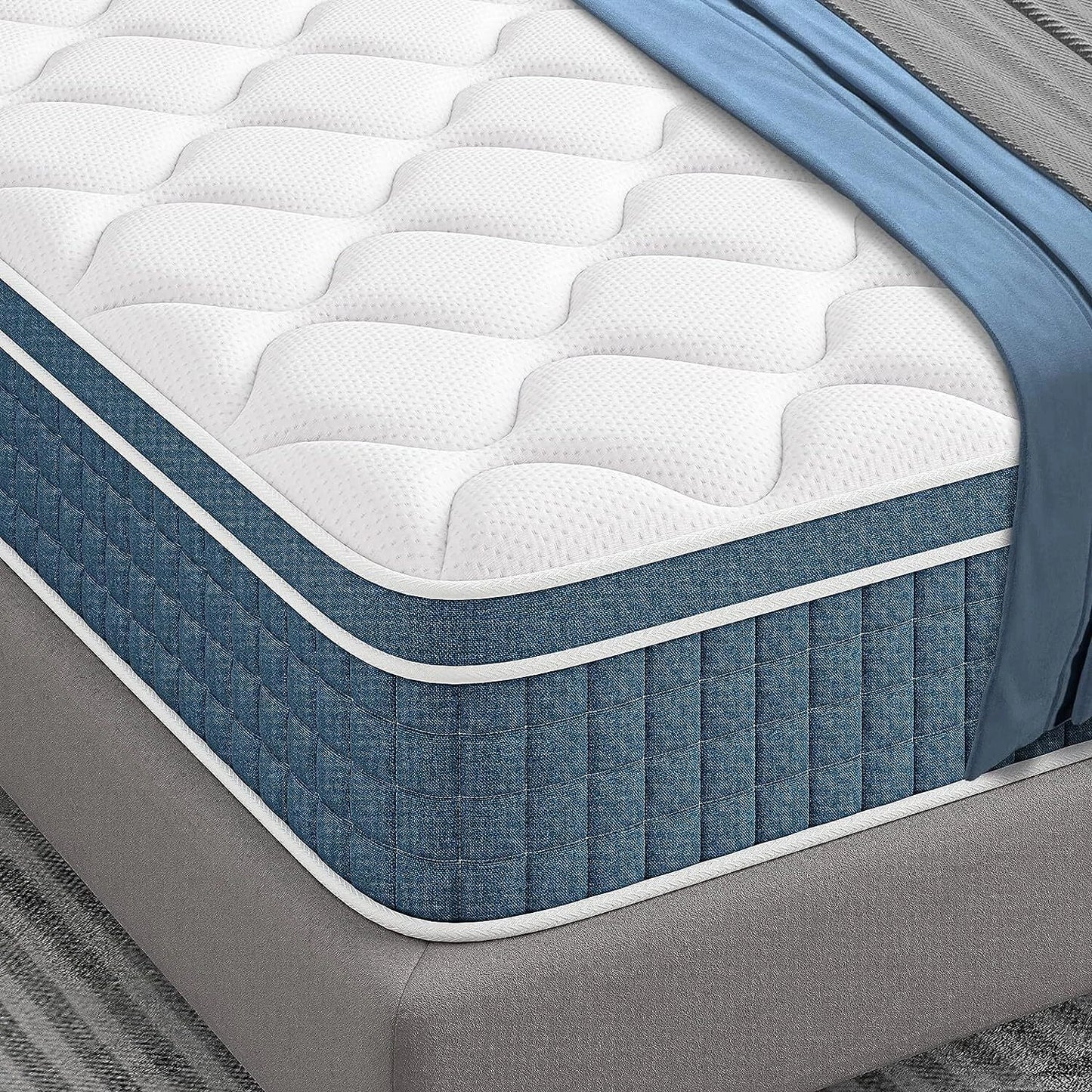 27cm Hybrid Mattress Memory Foam Supportive Sprung 3FT 4FT 4FT6 5FT 6FT King UK