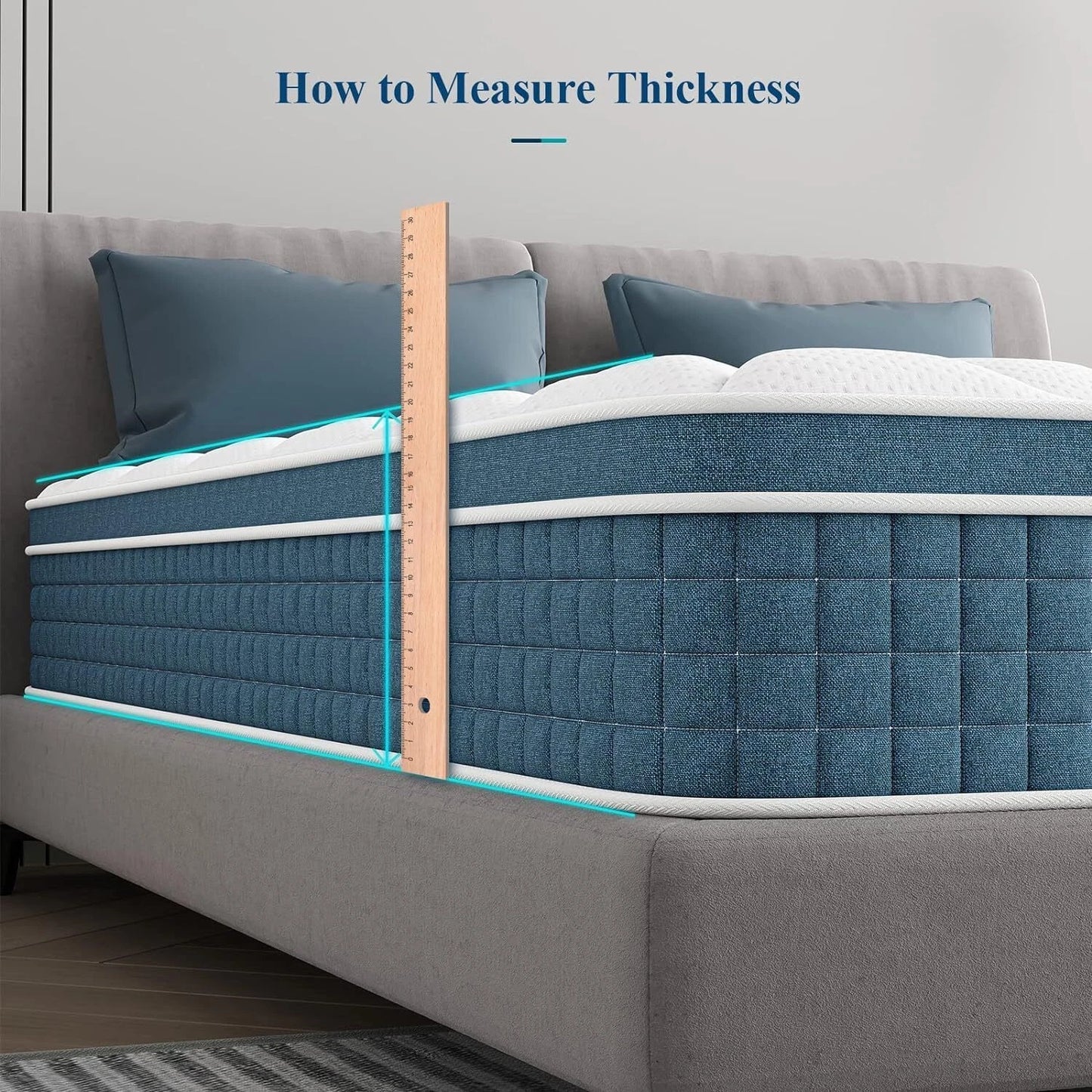 27cm Hybrid Mattress Memory Foam Supportive Sprung 3FT 4FT 4FT6 5FT 6FT King UK