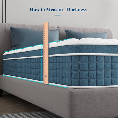27cm Hybrid Mattress Memory Foam Supportive Sprung 3FT 4FT 4FT6 5FT 6FT King UK
