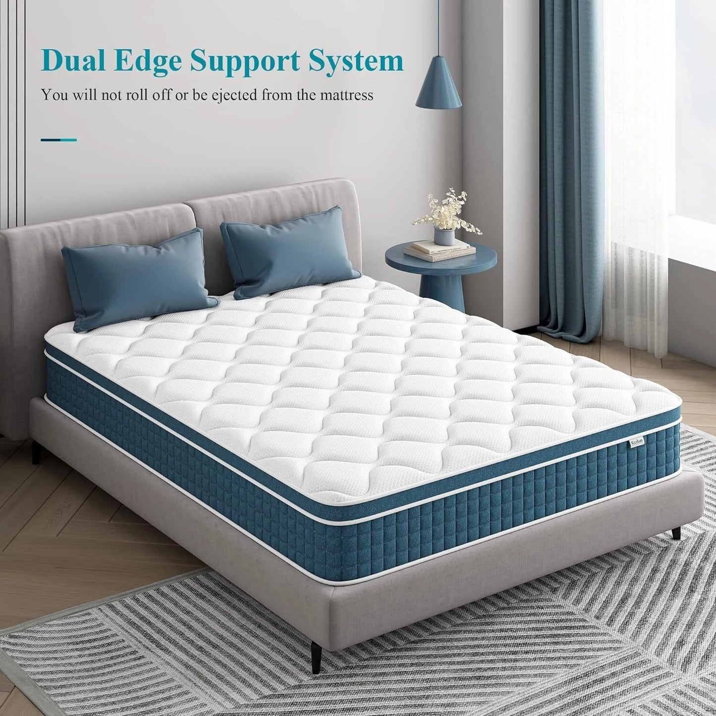 27cm Hybrid Mattress Memory Foam Supportive Sprung 3FT 4FT 4FT6 5FT 6FT King UK