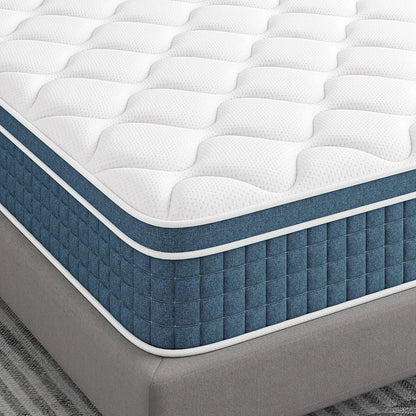 27cm Hybrid Mattress Memory Foam Supportive Sprung 3FT 4FT 4FT6 5FT 6FT King UK